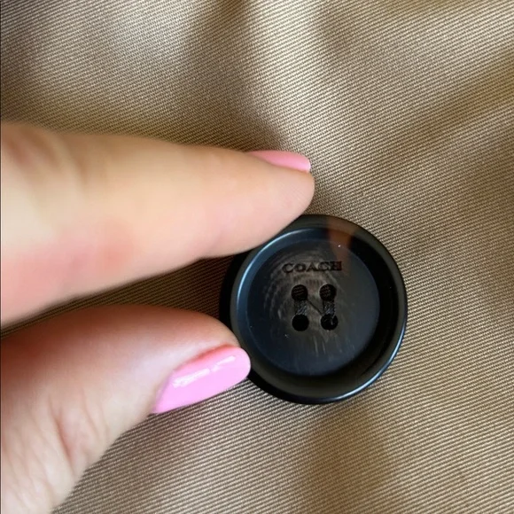 NWT COACH Men’s Trench Coat Khaki Beige Color Size XXL Leather details - Picture 14 of 16